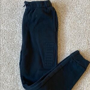Puma Kids black Joggers sweatpants (size large)